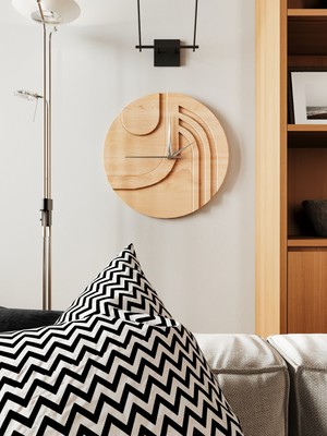 Wooden Studio Modern Dekoratif Duvar Saatleri, Büyük Ahşap Duvar Saati | Salon, Ofis ve Mutfak Duvar Saati Modelleri