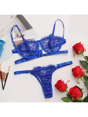Balenli Anastasia Saks Dantel Bralet Takım