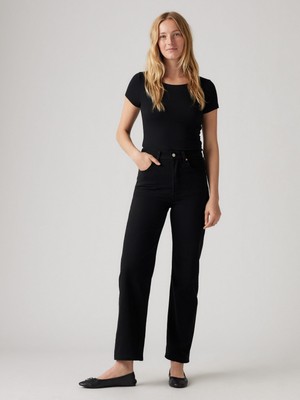 Levi's Ribcage Straight Tk Kadın Siyah Jean Kot Pantolon A7743-0012