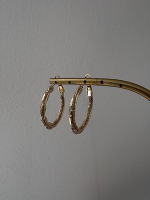 Marsel Özel Seri Işlemeli Doku Xp Gold Halka Küpe