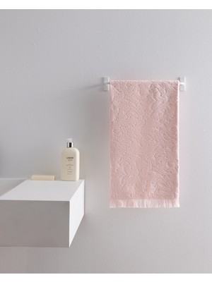 Madame Coco Pavot %100 Pamuk Yüz Havlusu - Pudra - 50X70 cm