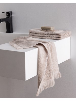 Madame Coco Amande 4'lü %100 Pamuk El Havlusu - Bej - 30X45 cm