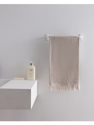 Madame Coco Amande %100 Pamuk Yüz Havlusu - Bej - 50X70 cm