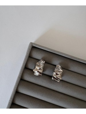 Marsel Tırtıklı Burgu Model Xp Silver Küpe