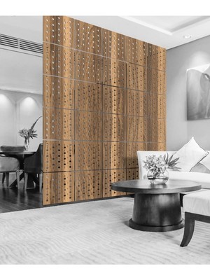Wooddoom Lazer Kesim Sarkıt Paravan, Ahşap Seperatör, Panel Levha Seti Dekorasyon Ahşap Oda Bölücü Nokta