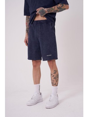 Machinist Erkek Relaxed Washing Şort Gece Mavisi