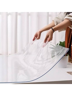 Çiftçi Plasmar Muşamba Pvc Masa Örtüsü 2 mm Şeffaf Kalın Koruyucu Masa Örtüsü (Japon Malı)