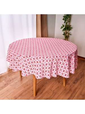 Evidea Soft Sweat Yuvarlak Masa Örtüsü - Renkli - 150X150 cm