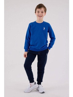 U.s. Polo Assn. Erkek Çocuk Üç Iplik Şardonsuz Eşofman Takım Mavi