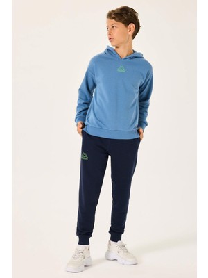 Kappa Erkek Çocuk Üç Iplik Şardonsuz Eşofman Takım Mavi