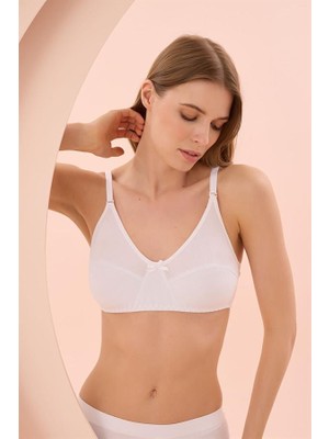 Aria's Closet Beyaz Penye Minimizer Toparlayıcı Sütyen AX25943