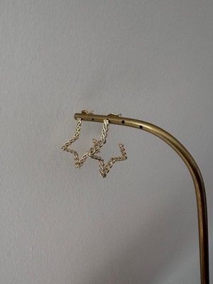 Marsel Yıldız Model Zincir Detay Xp Gold Küpe