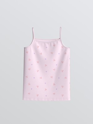 LC Waikiki Ekru Kalp Desenli Kız Çocuk Atlet 2'li