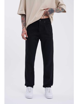 Machinist Erkek Loose Fit Jean Pantolon Siyah