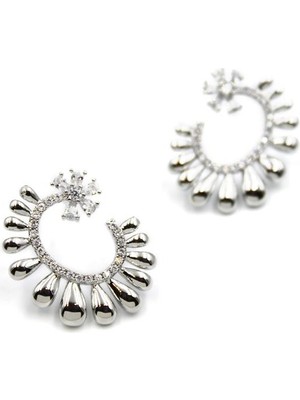 Royaleks Taşlı Küpe - Gümüş