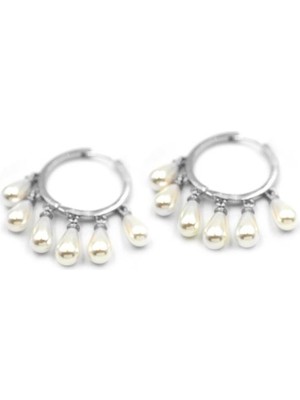 Royaleks Inci Sallantılı Küpe - Gümüş