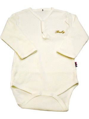 Sema Baby Uzun Kol Kaşkorse Badi (Body) - Ekru 0-6 Ay