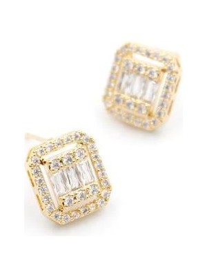 Royaleks Baget Taşlı Küpe - Altın