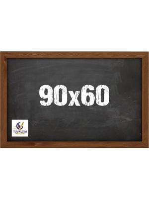 Tuvalcim Kırtasiye 90X60 cm Kara Tahta Yazı Tahtası Kahverengi Çerçeve