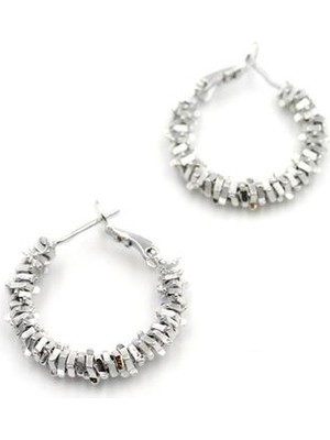 Royaleks Tırtıklı Küpe - Gümüş