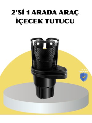 Araç Ikili Bardak Tutucu Ayarlanabilir Genişlik 360° Döner Sistem