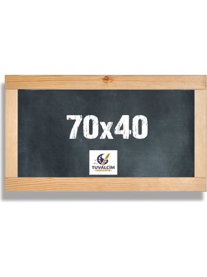 Tuvalcim Kırtasiye 70X40 cm Kara Tahta Yazı Tahtası Naturel Renk Çerçeve