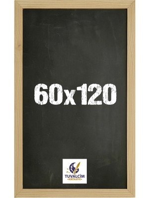 Tuvalcim Kırtasiye 60X160 cm Kara Tahta Yazı Tahtası Naturel Renk Çerçeve
