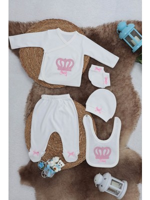 Sema Baby 5 Parça Hastane Çıkışı Zıbın Seti 0-3 Ay - Princess