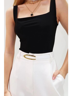 Fiori Uzun Tokalı Ince Kadın Kemeri, Ceket Kemeri, Gömlek Kemeri, Elbise Kemeri