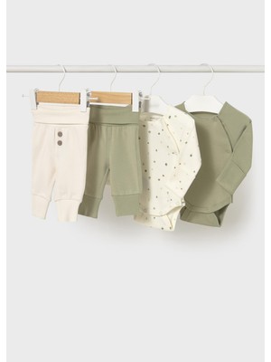 Mayoral Newborn Erkek Bebek Bodyli Set 4 Parça Yeşil