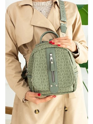 Just Polo Kadın Günlük Kullanıma Uygun Su Geçirmez Çok Bölmeli Sırt Çantası Shopper
