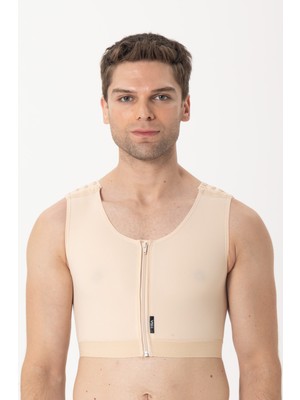 H&A HA-505 Erkek Jinekomasti Fermuarlı Yarım Atlet Korse Liposuction Ameliyatı