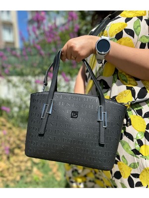 Just Polo Kadın Gofraj Baskılı Orijinal El ve Omuz Çantası Ayarlanabilir Askısıyla 2120MH