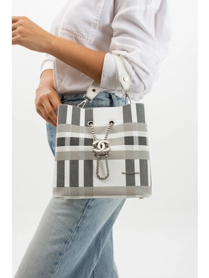 Just Polo Kadın Ekose El ve Omuz Çantası 6011MH