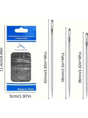 Costurera 12 Adet Kolay Iplik Geçirilen Iğne Seti