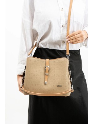 Just Polo Kadın Ayarlanabilir Uzun Askılı 3 Bölmeli El ve Omuz Çantası 234014PC