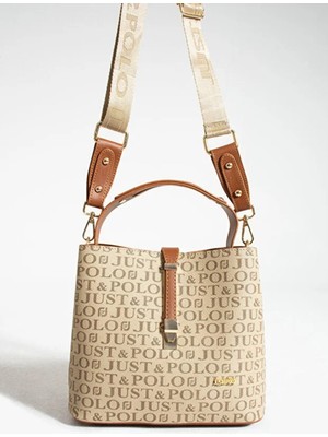Just Polo Jp Polo Kadın 4 Bölmeli Lüks El & Omuz Çantası Shoulder Bag Ebat: 25X25 cm