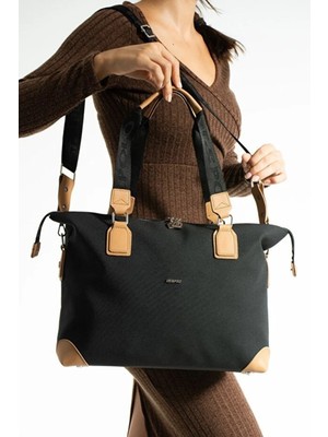 Just Polo Kadın Büyük Valiz Boy Ayarlanabilir Askılı Lüks El ve Omuz Çantası Shopper Ebat: 33 x 40 cm