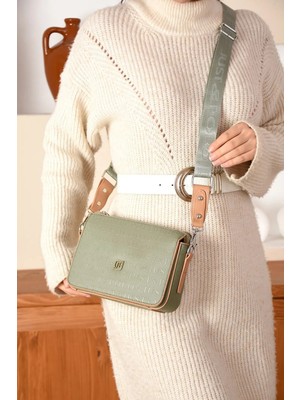 Just Polo Kadın Kabartma Baskılı El ve Omuz Çantası