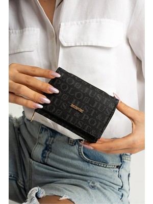 Just Polo Kadın Bol Kartlık ve Kağıt Para Bölmeli Bölmeli Fermuarlı & Kapaklı Cüzdan Shopper