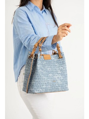 Just Polo Kadın 3 Bölmeli Ayarlanabilir Uzun Askılı El ve Omuz Çantası Ebat 31 * 30 cm