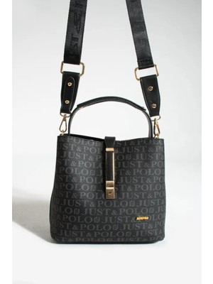 Just Polo Jp Polo Kadın 4 Bölmeli Lüks El & Omuz Çantası Shoulder Bag Ebat: 25X25 cm