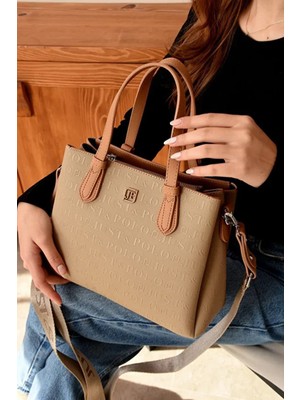 Just Polo Kadın Günlük Kullanıma Uygun Ayarlanabilir Askılı Lüks El ve Omuz Çantası Shoulder Bag Shopper