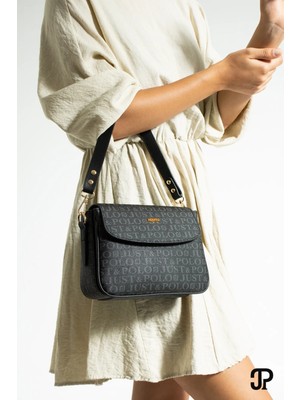 Just Polo Kadın Siyah Günlük Kullanıma Uygun Şık ve Kullanışlı Askılı Omuz Çantası Shoulder Bag