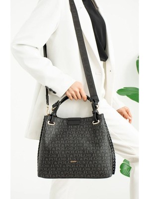 Just Polo Kadın Taba Taba Kabartma Desenli Mıknatıslı Çıtçıt Kapama El Çantası Kombin 4031MH