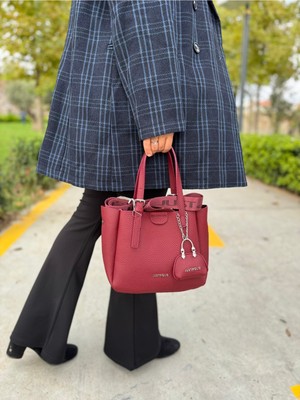 Just Polo Kadın Just Polo Yeni Sezon 3 Bölmeli Yumuşak Deri Lüks ve Şık Dokunuş El & Omuz Çantası Shoulder Bag