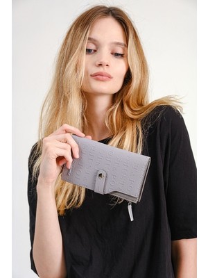 Just Polo Kadın Kilit Detaylı Şık Özel Deri Cüzdan