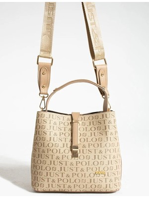 Just Polo Jp Polo Kadın 4 Bölmeli Lüks El & Omuz Çantası Shoulder Bag Ebat: 25X25 cm
