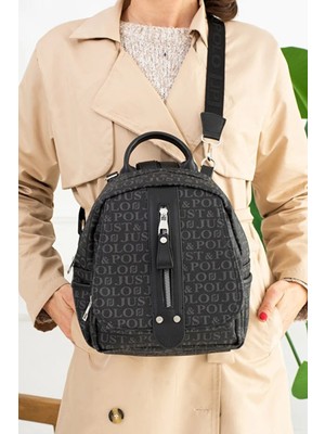 Just Polo Kadın Günlük Kullanıma Uygun Su Geçirmez Çok Bölmeli Sırt Çantası Shopper