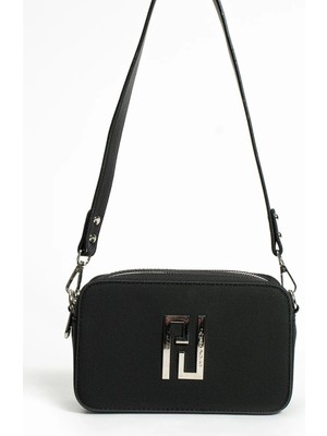 Just Polo Justpolo Kadın Orijinal Lacoste Kumaş 3 Bölmeli Iki Askılı Omuz ve Çapraz Çantası